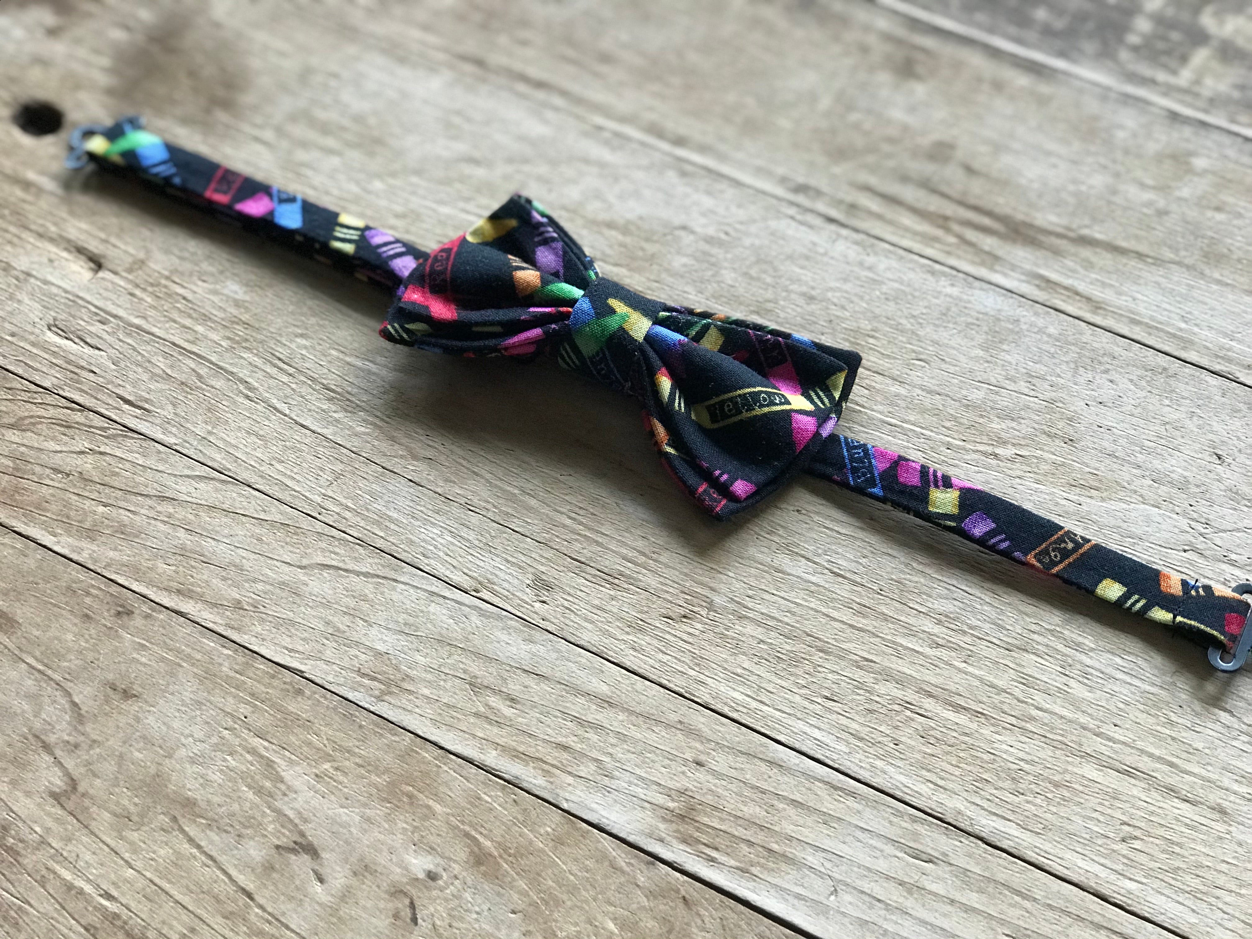 Dapper Lad Crayon Print Bow Tie