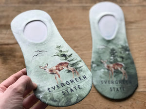 Into the Woods Evergreen State No-Show Socks