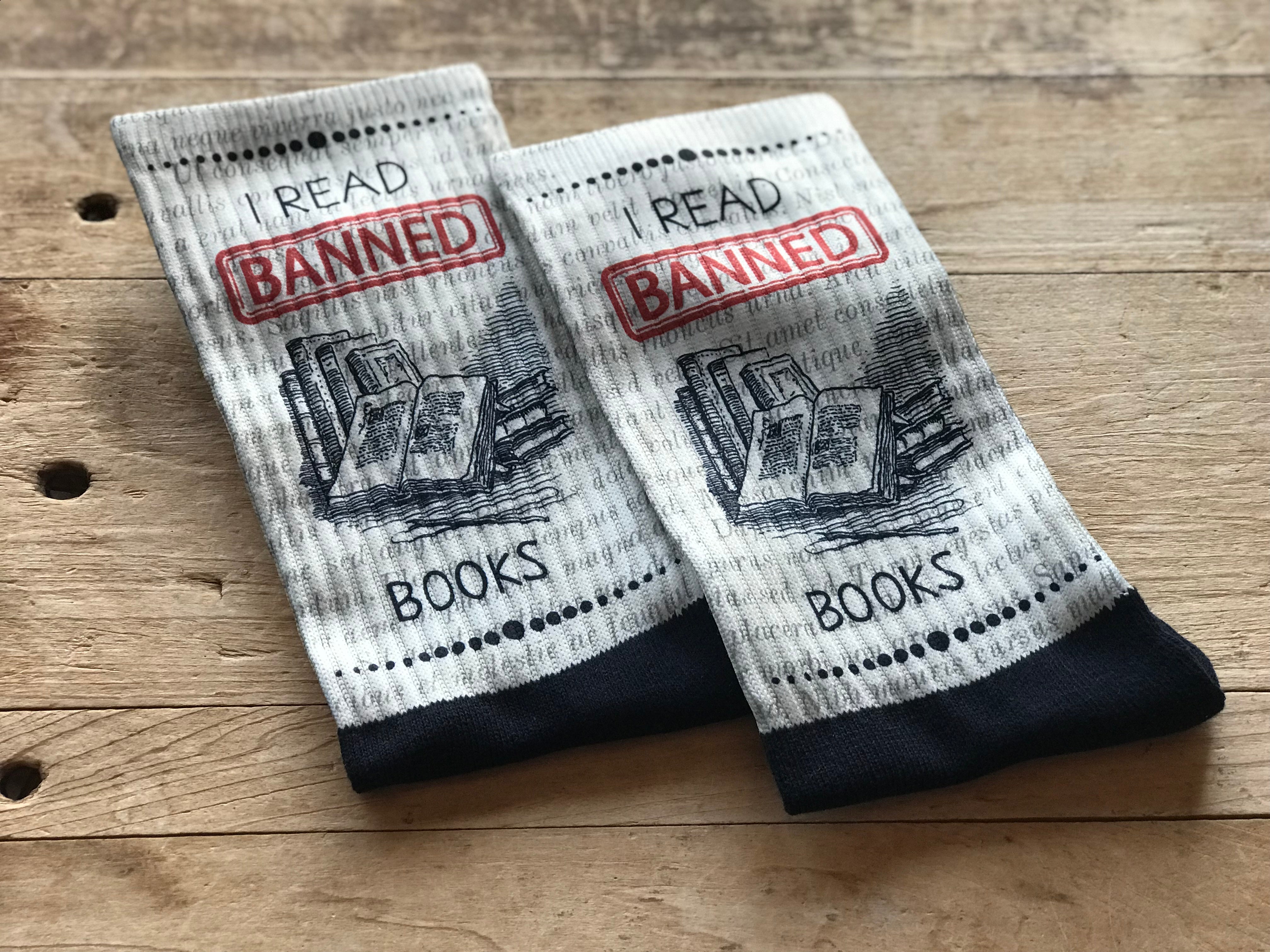 I Read Banned Books Crew Socks