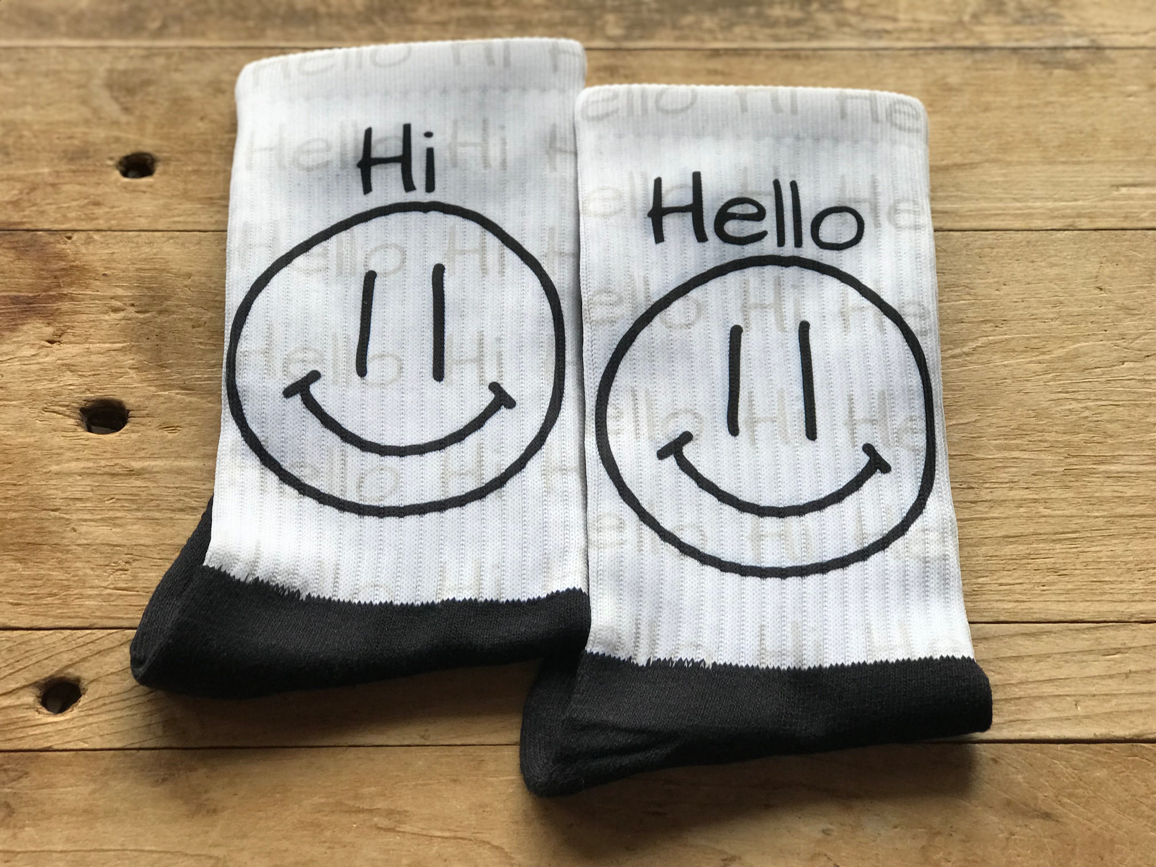 Hi & Hello His & Hers Socks