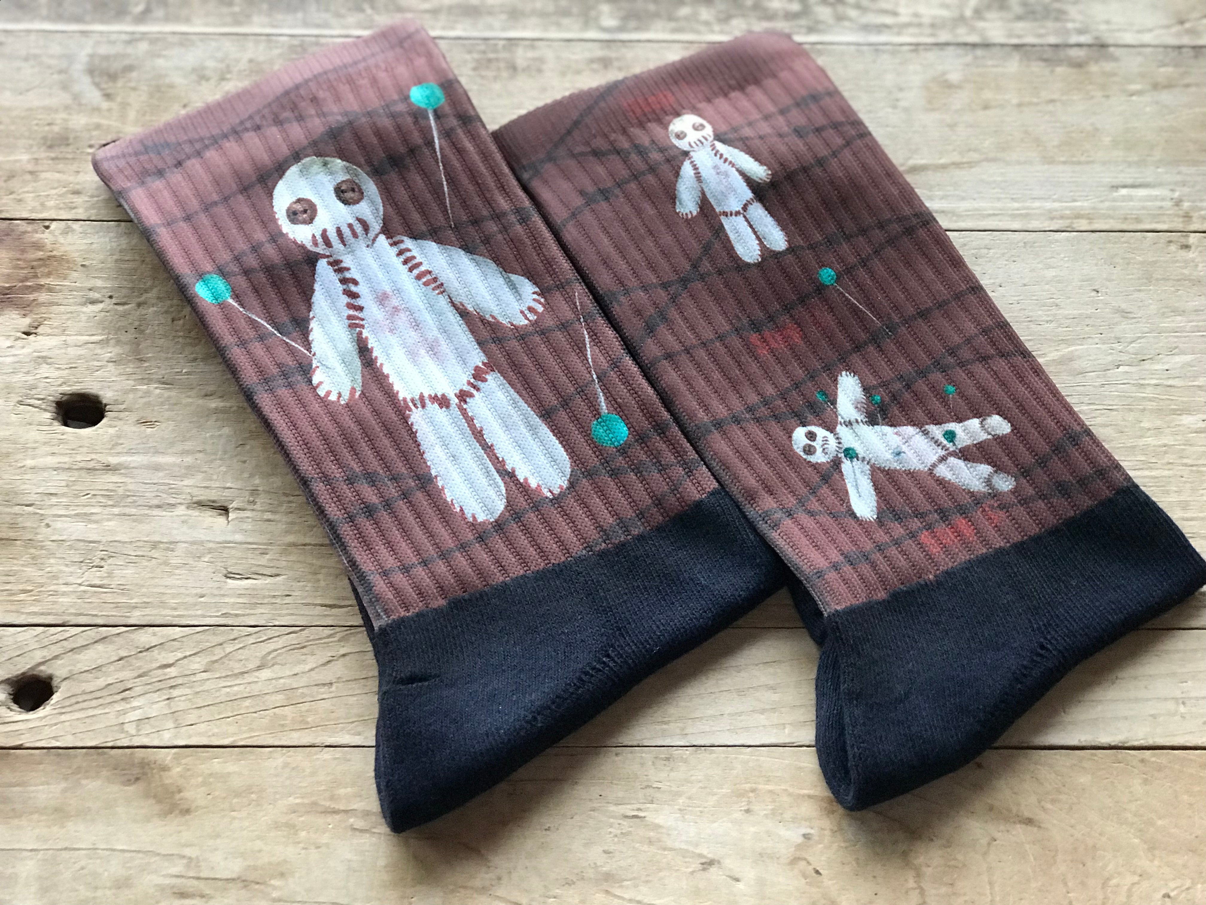 Voodoo Doll Crew Socks
