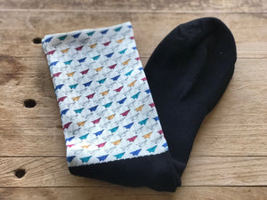 Paper Airplanes His & Hers Socks