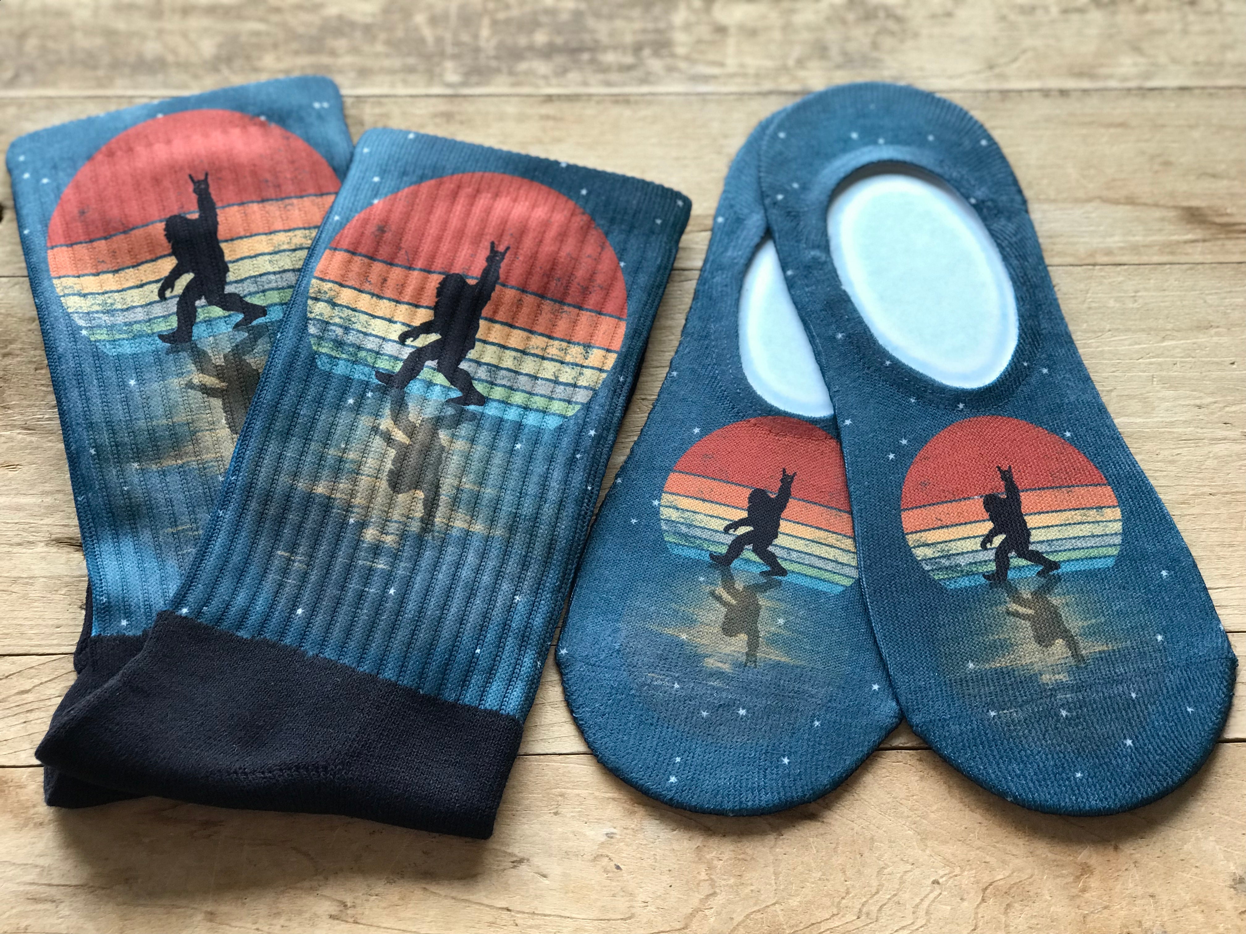 Starry Night Bigfoot His & Hers Socks