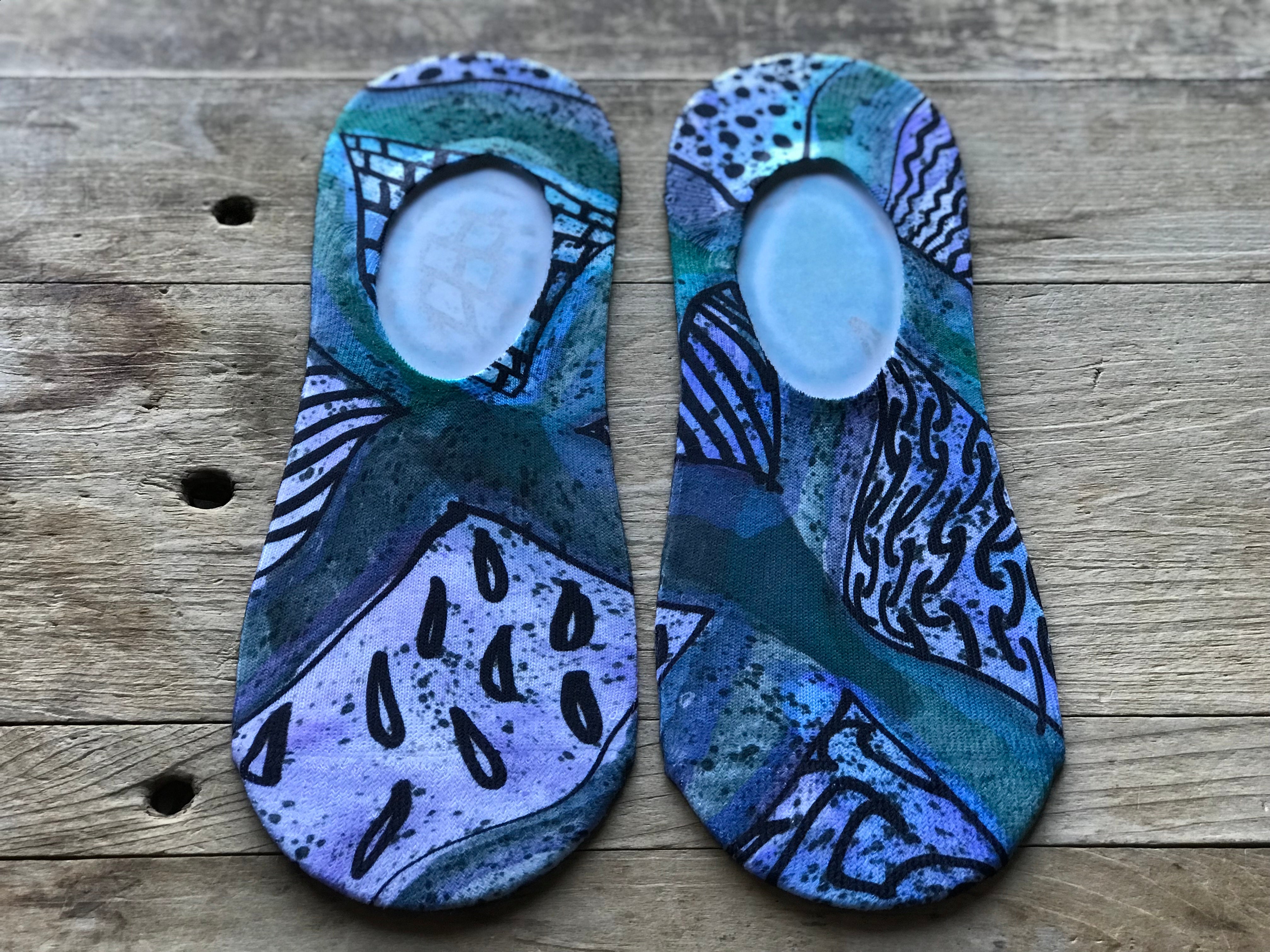 "Letting Go" Abstract His & Hers Socks