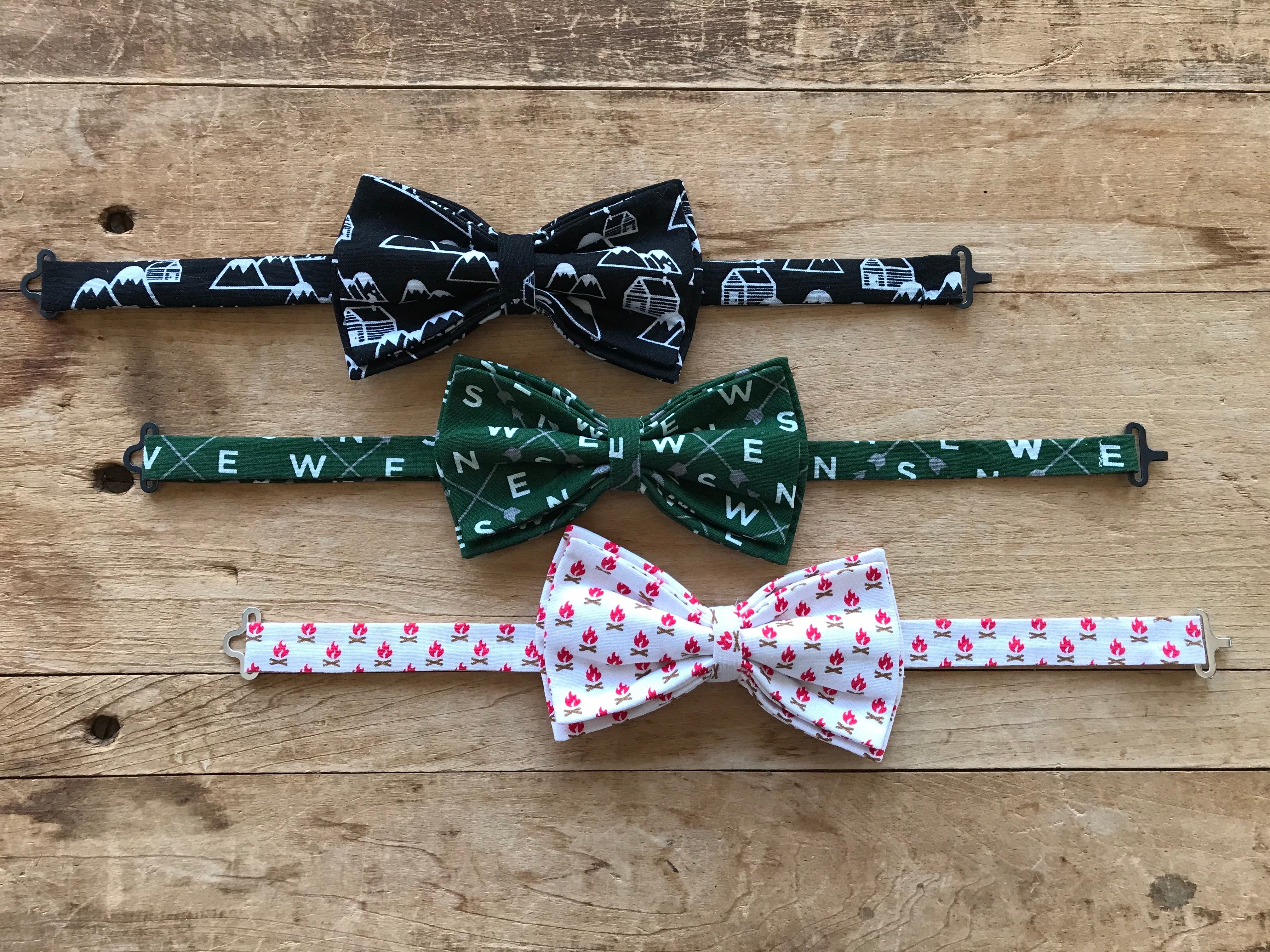 Camping Memories (Set of Three) Adjustable Bow Ties