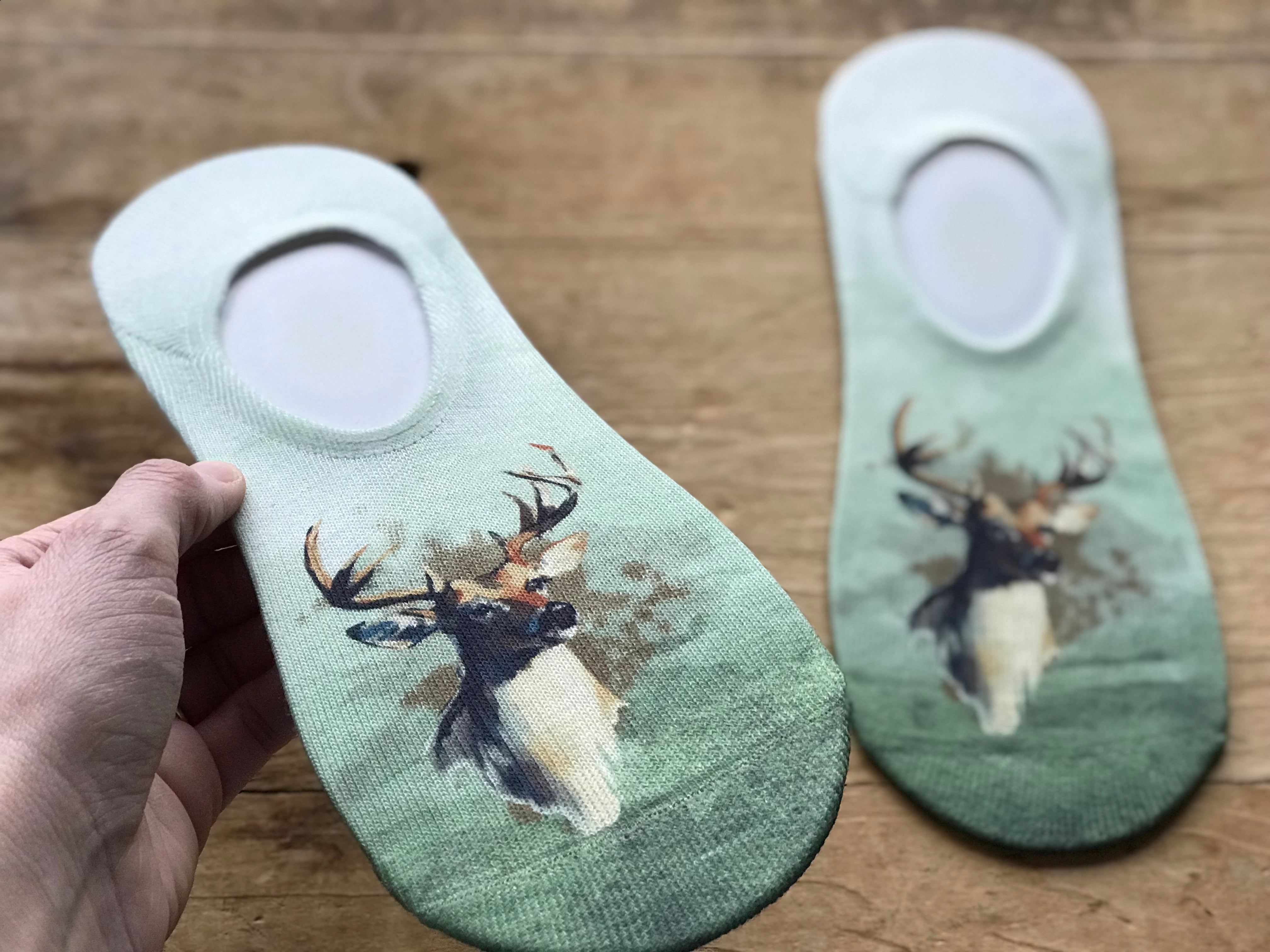 Whitetail Deer No-Show Socks