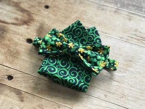 St. Patrick’s Day Bow Tie, Pocket Square, and Lapel Pin Set
