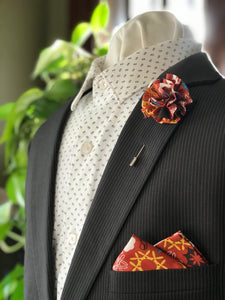 70’s Flair Pocket Square and Lapel Pin