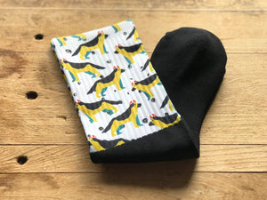 Geometric German Shepherd Crew Socks