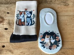 Cats in Love His & Hers Socks