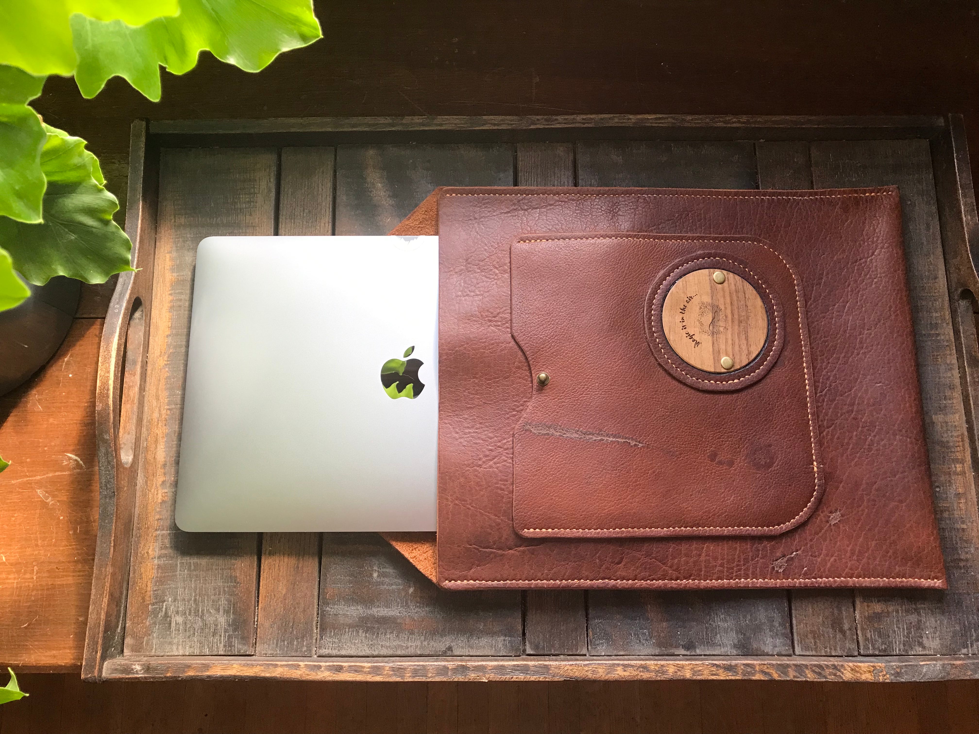 Bison Leather Laptop Sleeve