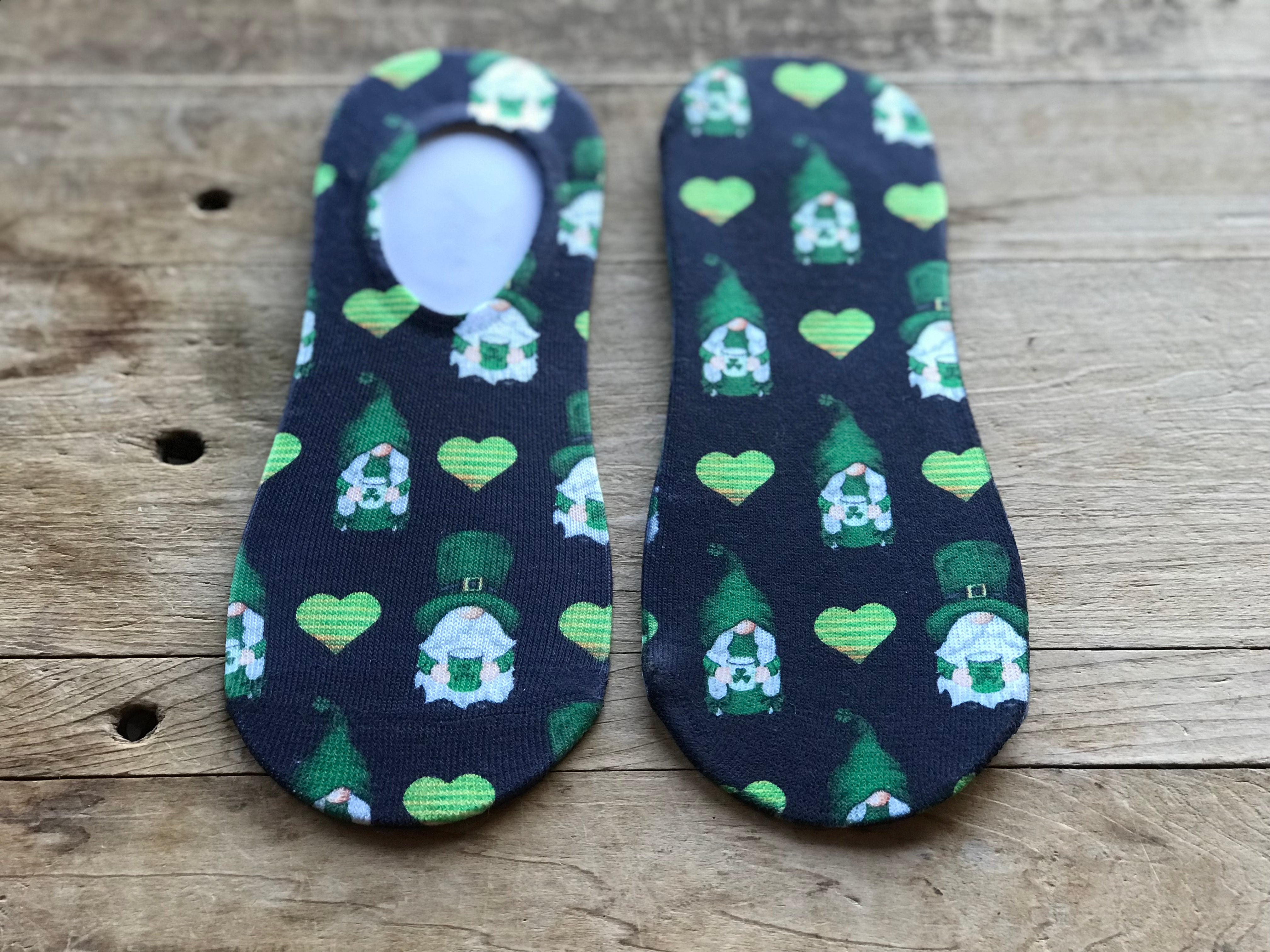 Saint Patrick’s Day Gnome No-Show Socks