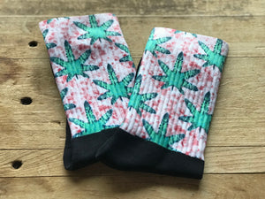 Tie Dye Pot Leaves His & Hers Socks