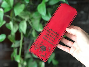 Red Mushroom Leather Pencil Case