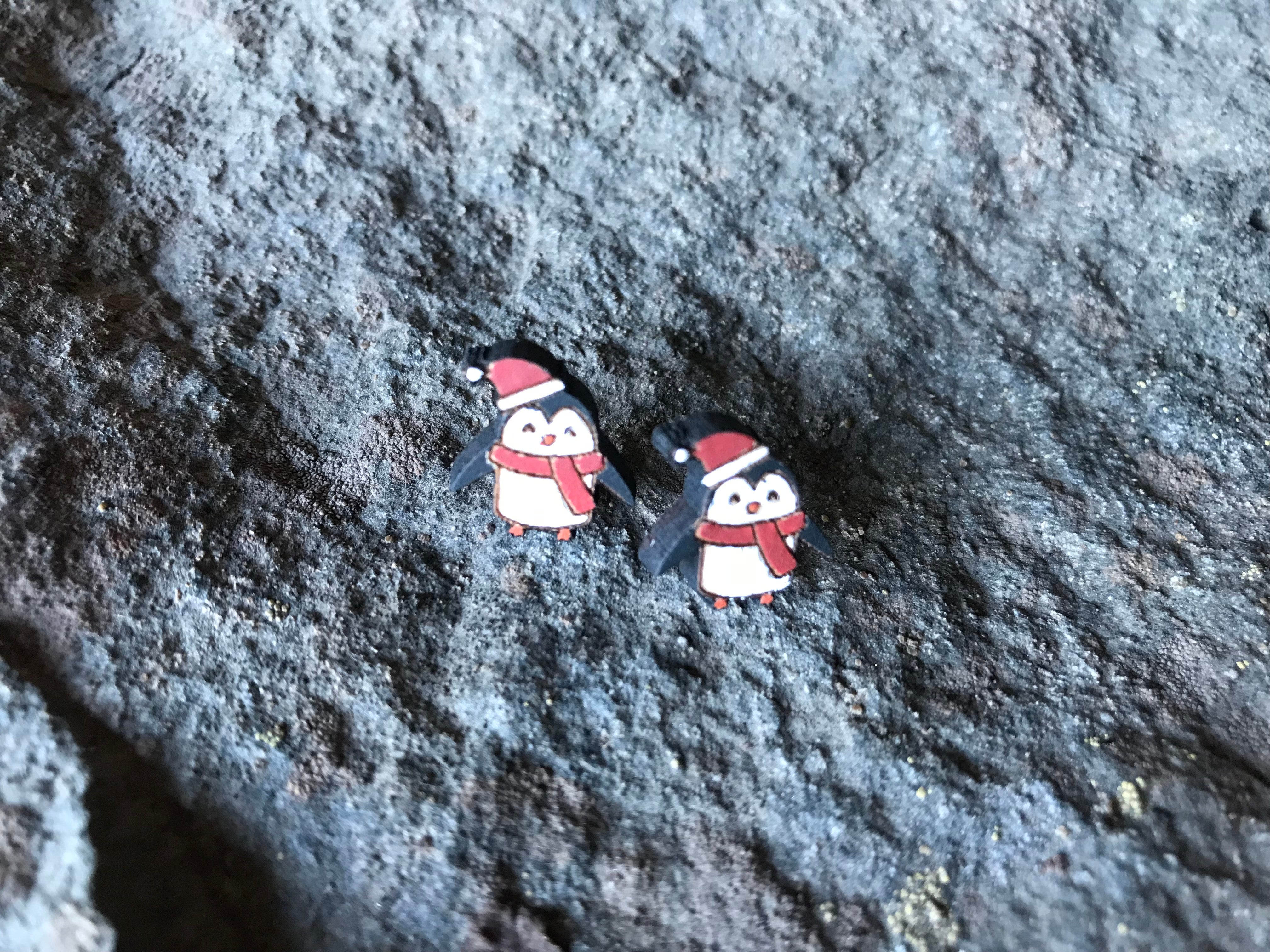 Christmas Penguin Stud Earrings