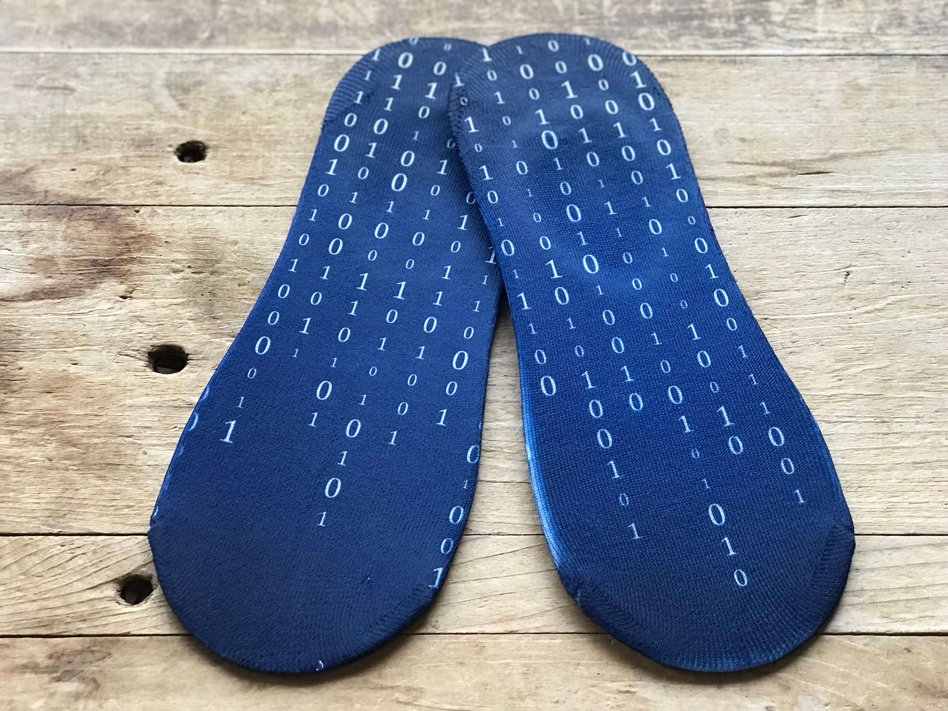 Binary Code No-Show Socks