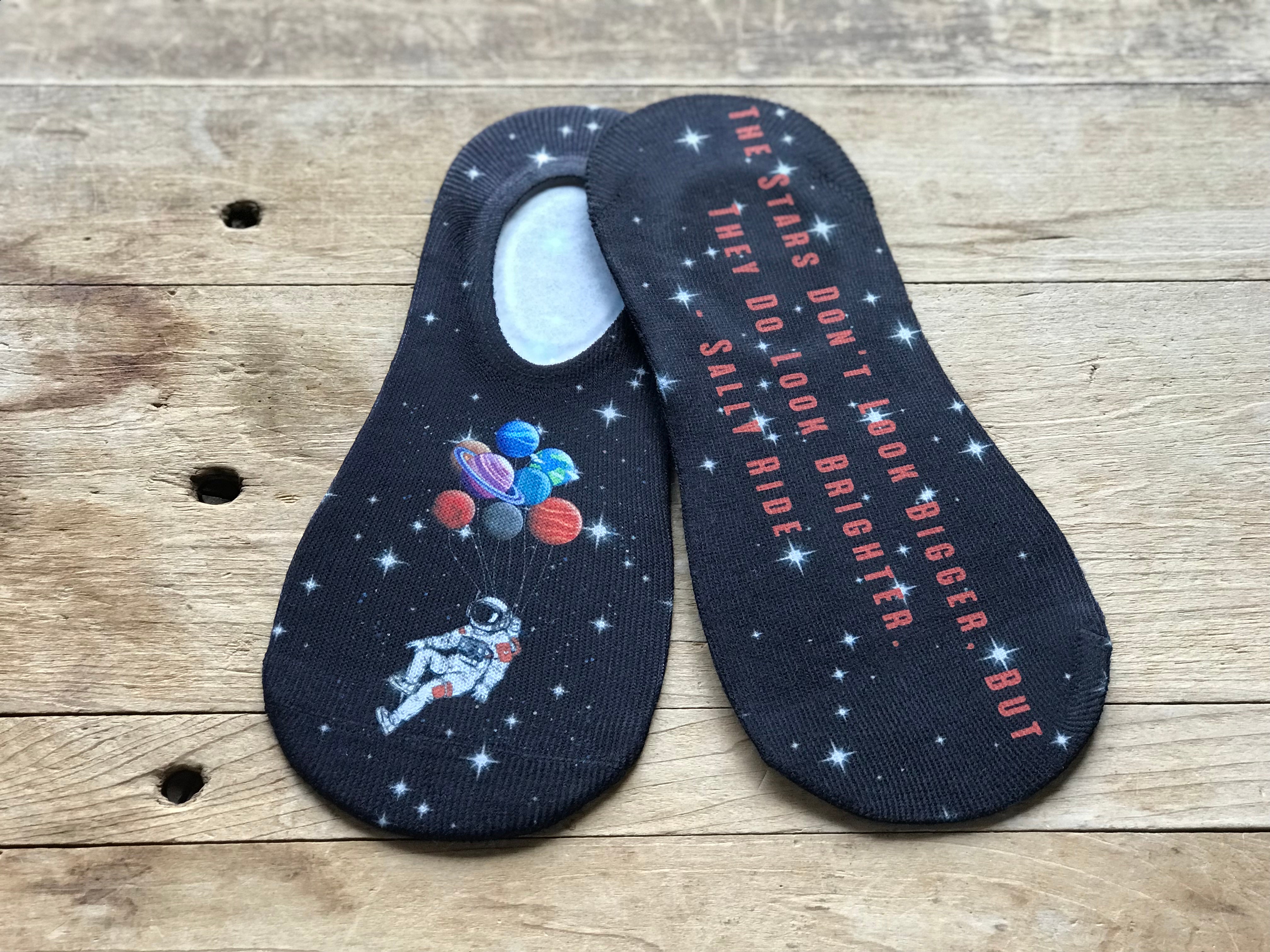 Astronaut in Space No-Show Socks
