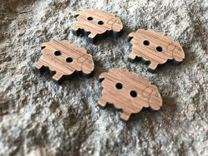 Wooden Sheep  Buttons (Walnut, Cherry or Maple)