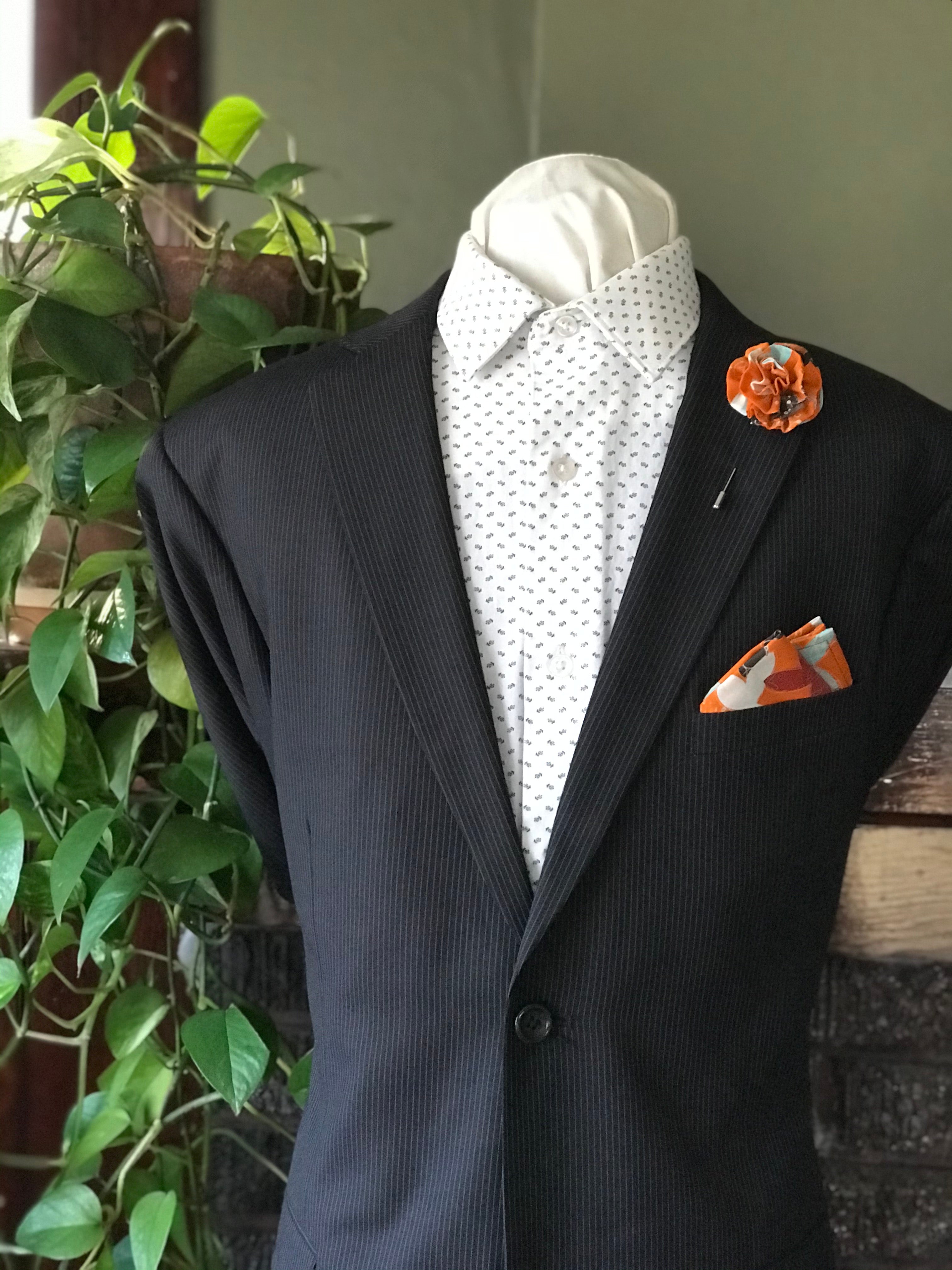 70’s Flair Pocket Square and Lapel Pin