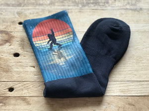 Starry Night Bigfoot Crew Socks