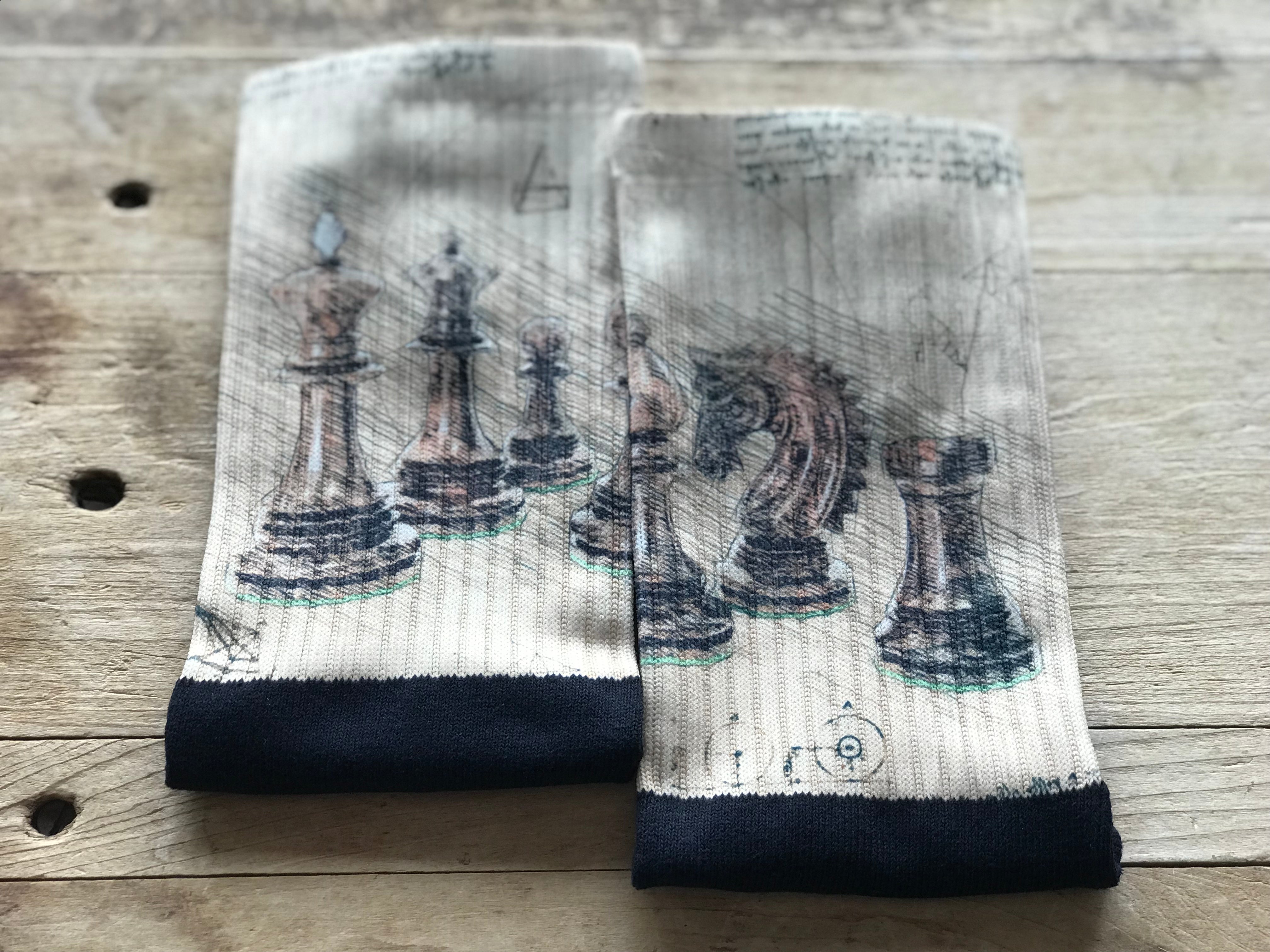 Chess Pieces His & Hers Socks