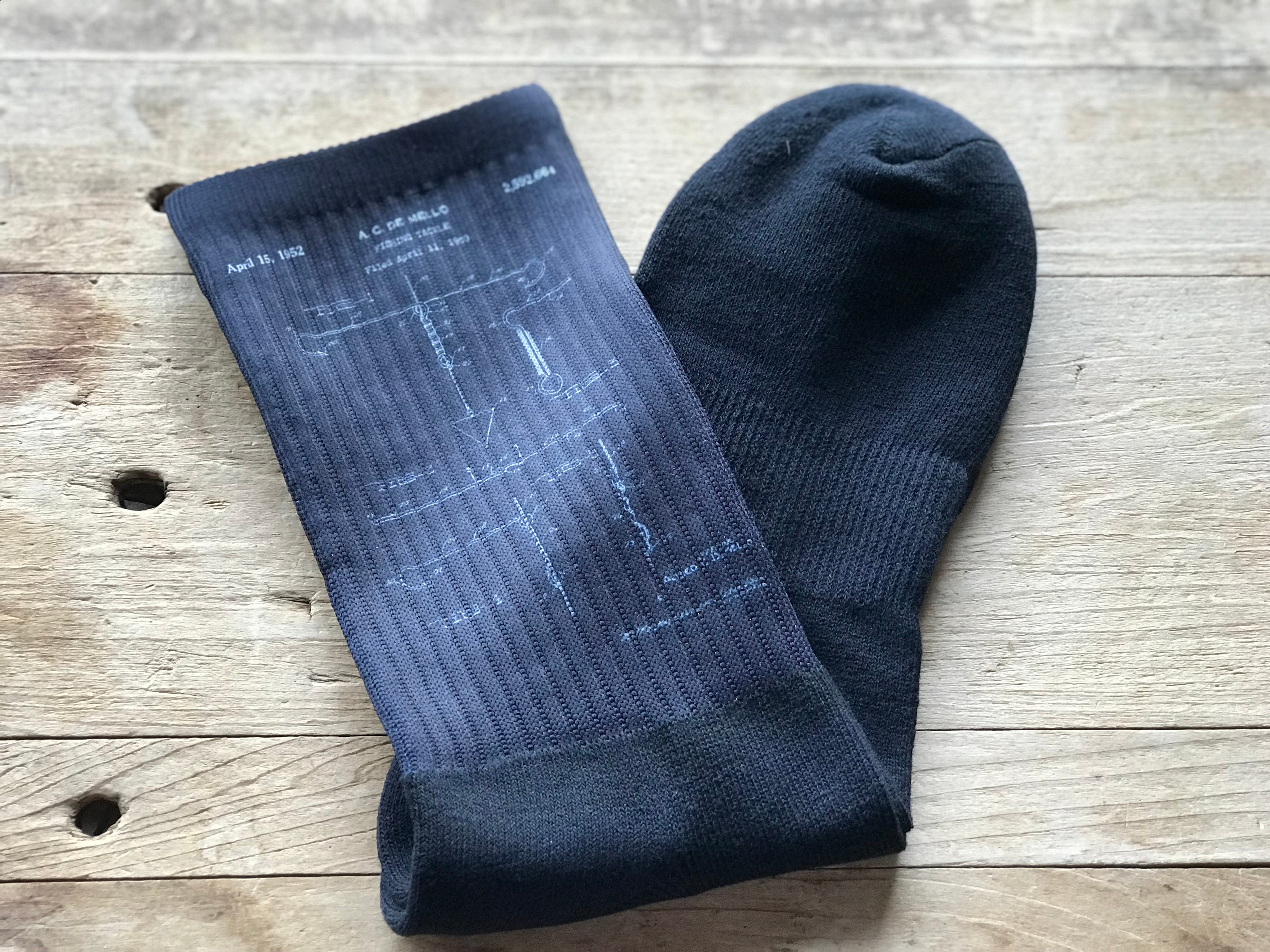 Fishing Tackle Schematic Crew Socks