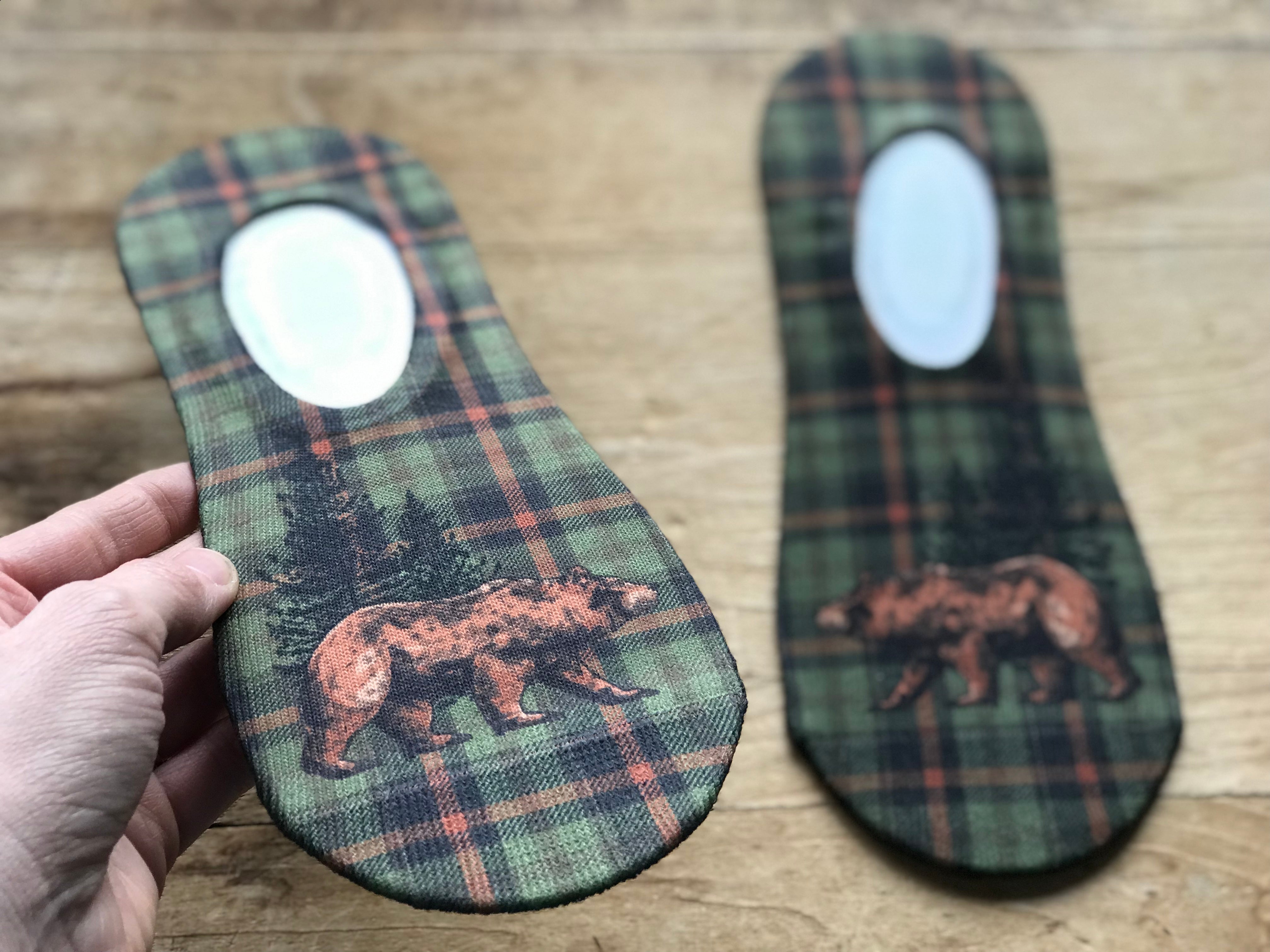 Grizzly Bear No-Show Socks