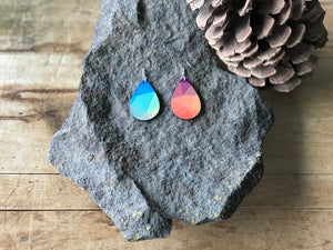 Geometric Rainbow Dangle Earrings