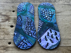 "Letting Go" Abstract His & Hers Socks