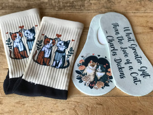 Cats in Love His & Hers Socks