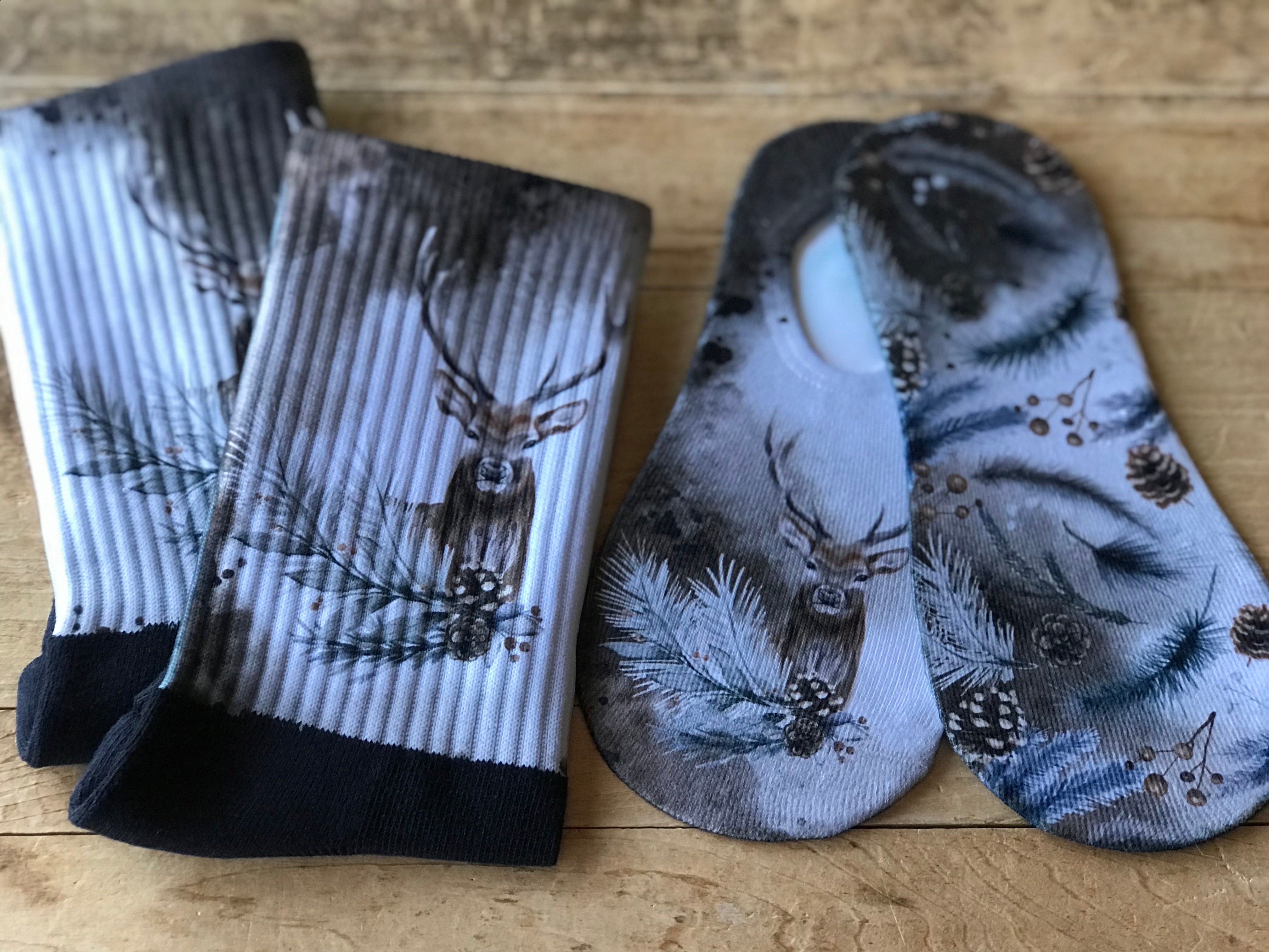 Woodland Deer His & Hers Socks