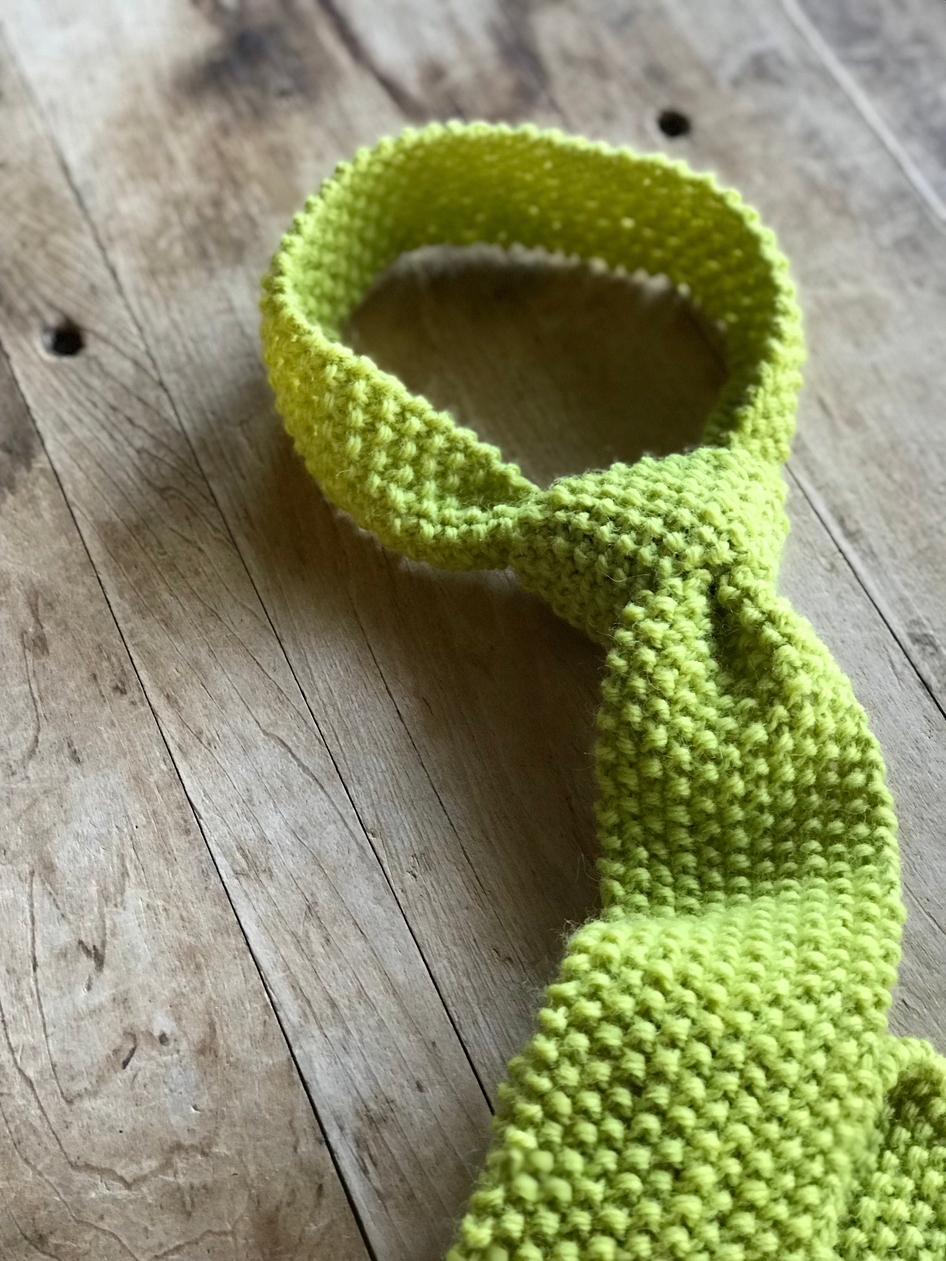 Wool Hand Knit Necktie