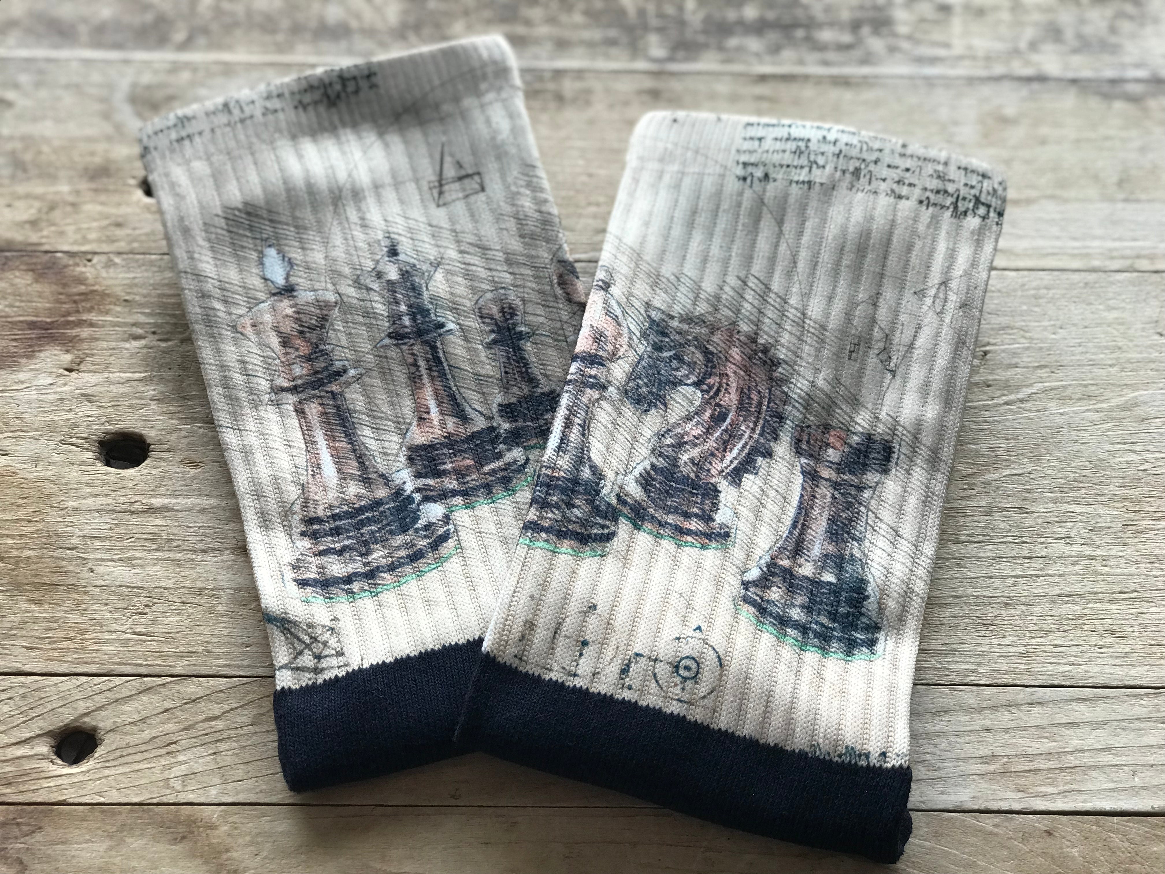 Chess Pieces Crew Socks