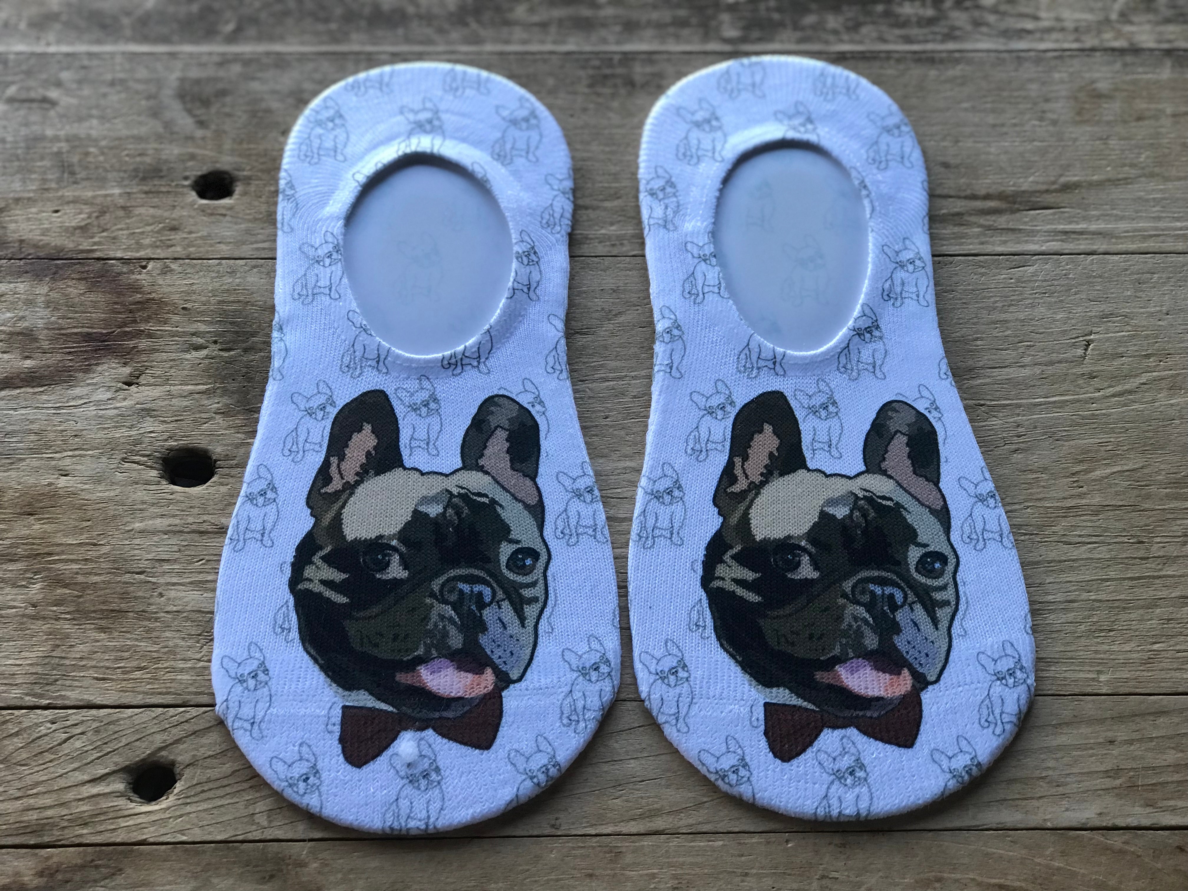 French Bulldog No-Show Socks