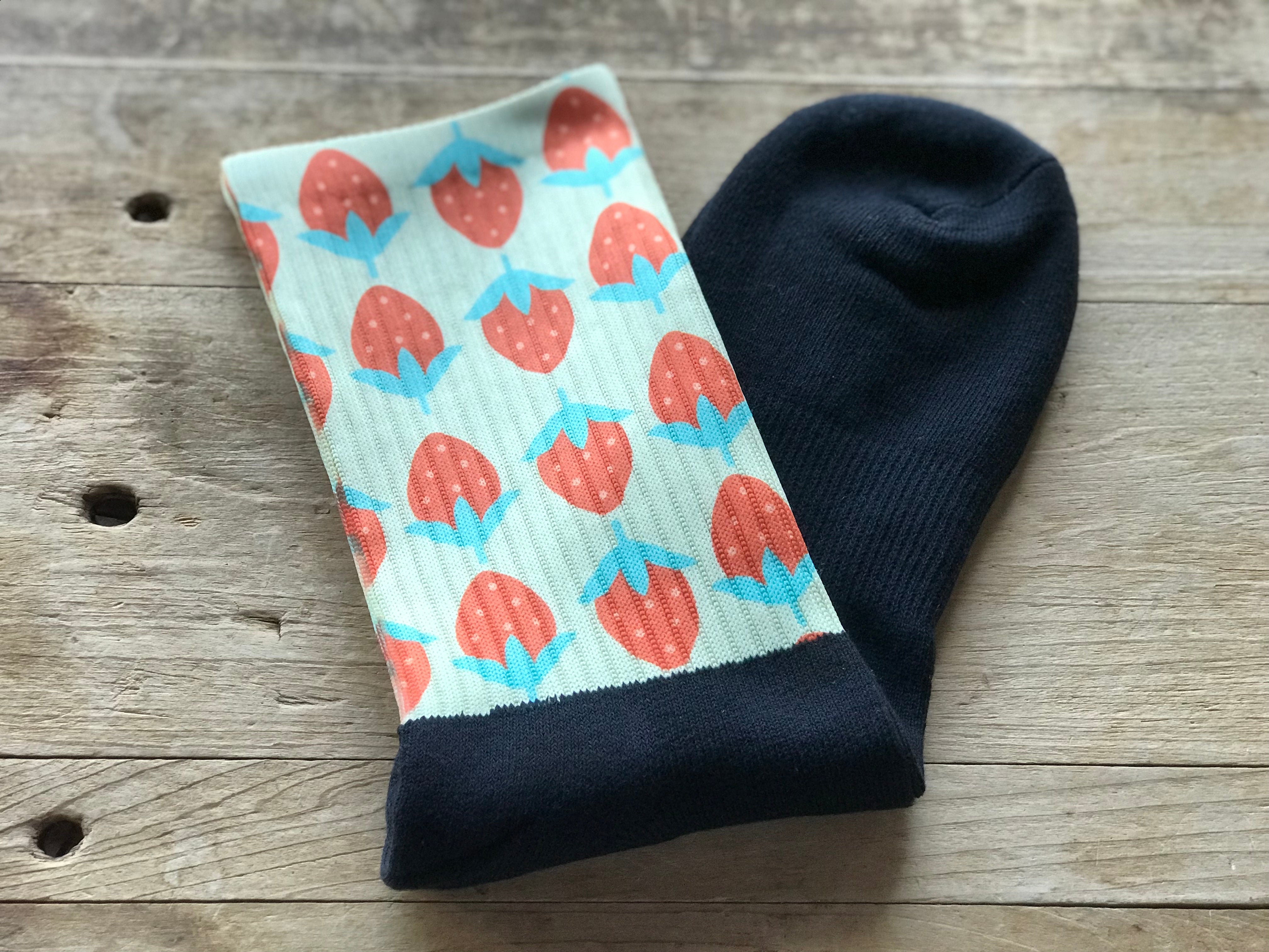 70’s Strawberries Crew Socks