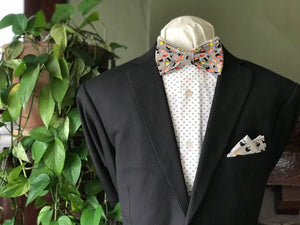 Sushi and California Roll Adjustable Bow Tie and Pocket Square
