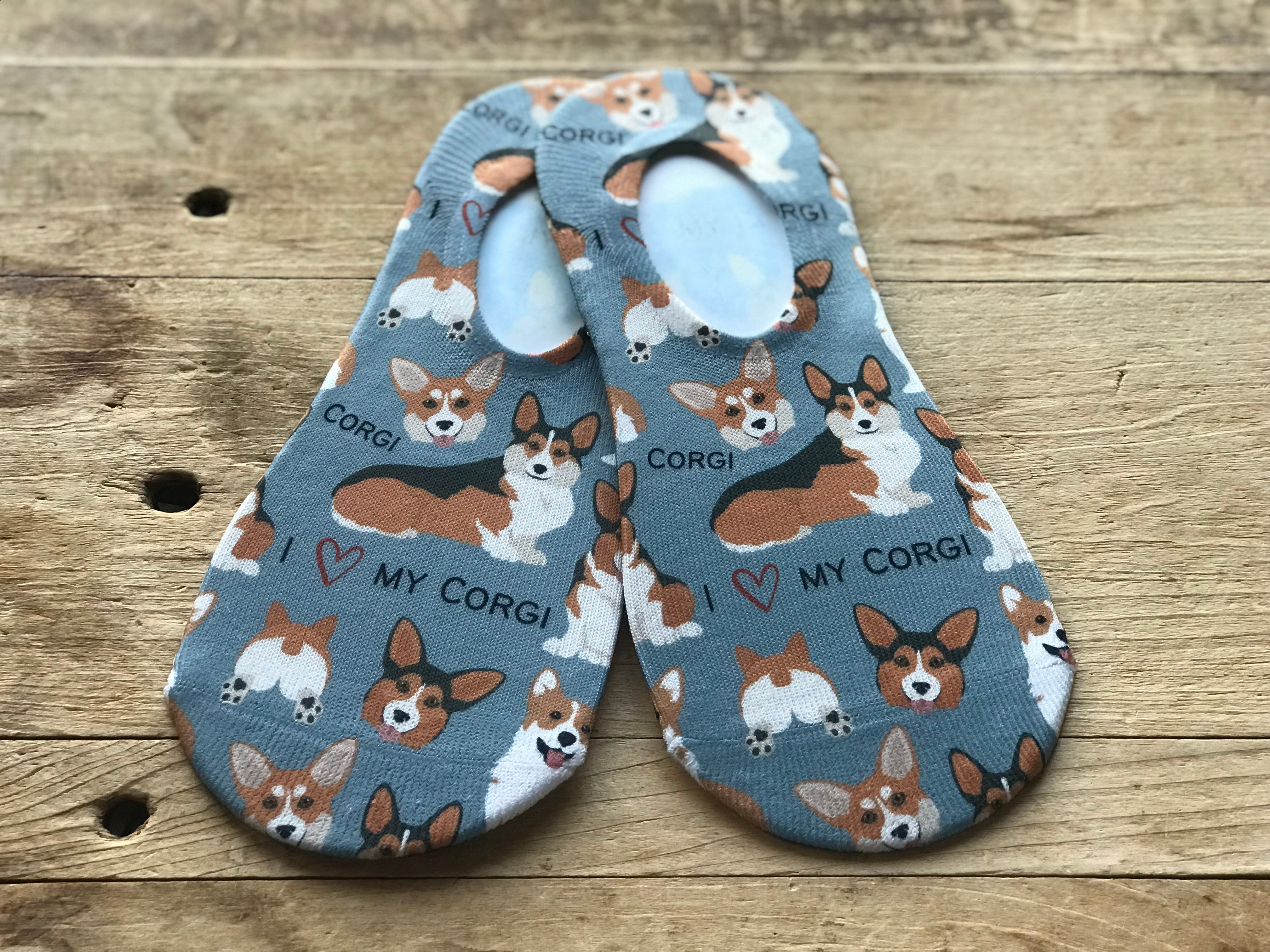 Corgi No-Show Socks