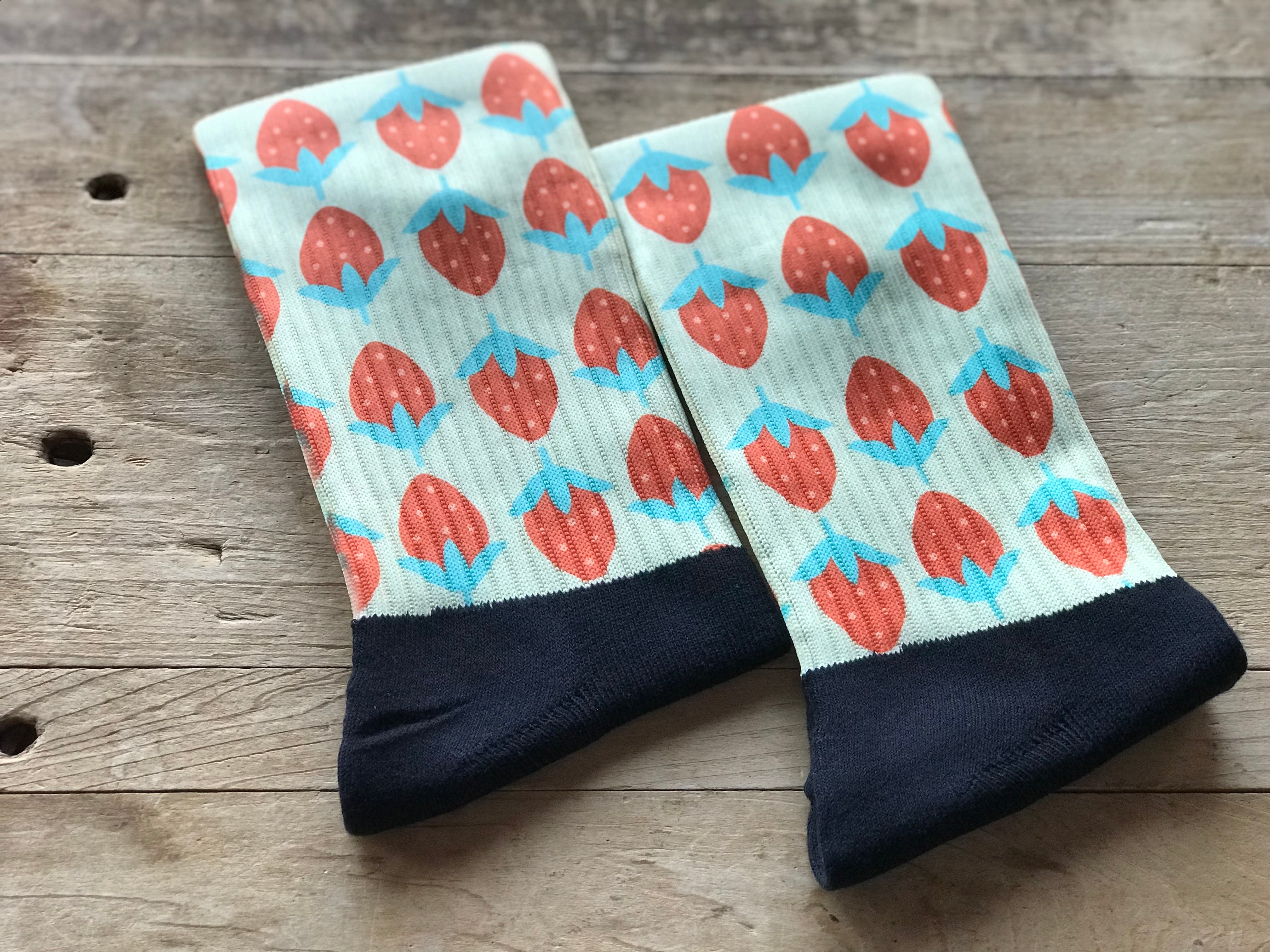 70’s Strawberries Crew Socks