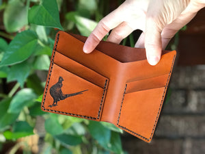 Pheasant Leather Bifold Wallet