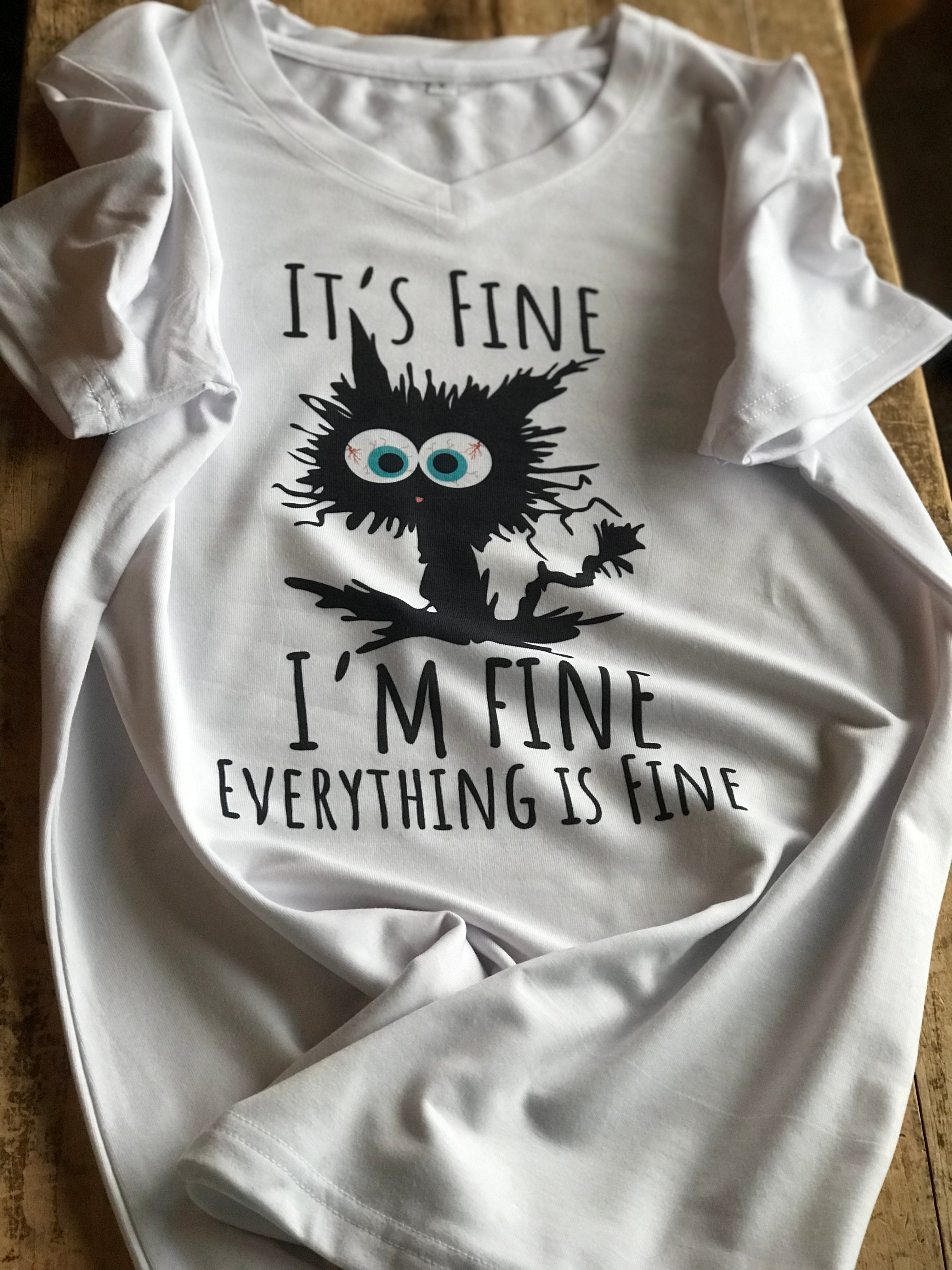 "It’s Fine, I’m Fine, Everything will be Fine" V-Neck & Sock Set