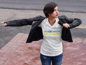 Stand with Ukraine Women's V-Neck
